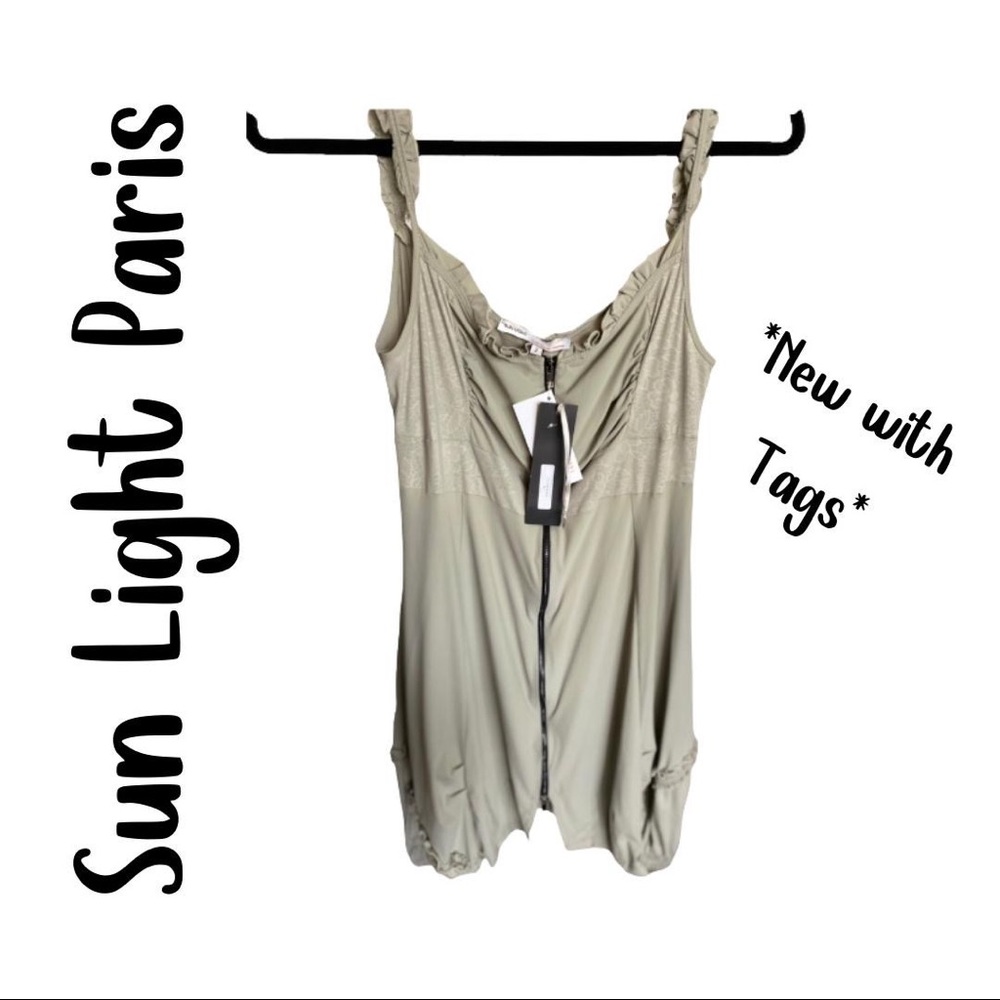 Sun Light Paris Sleeveless Beige Top New with Tags